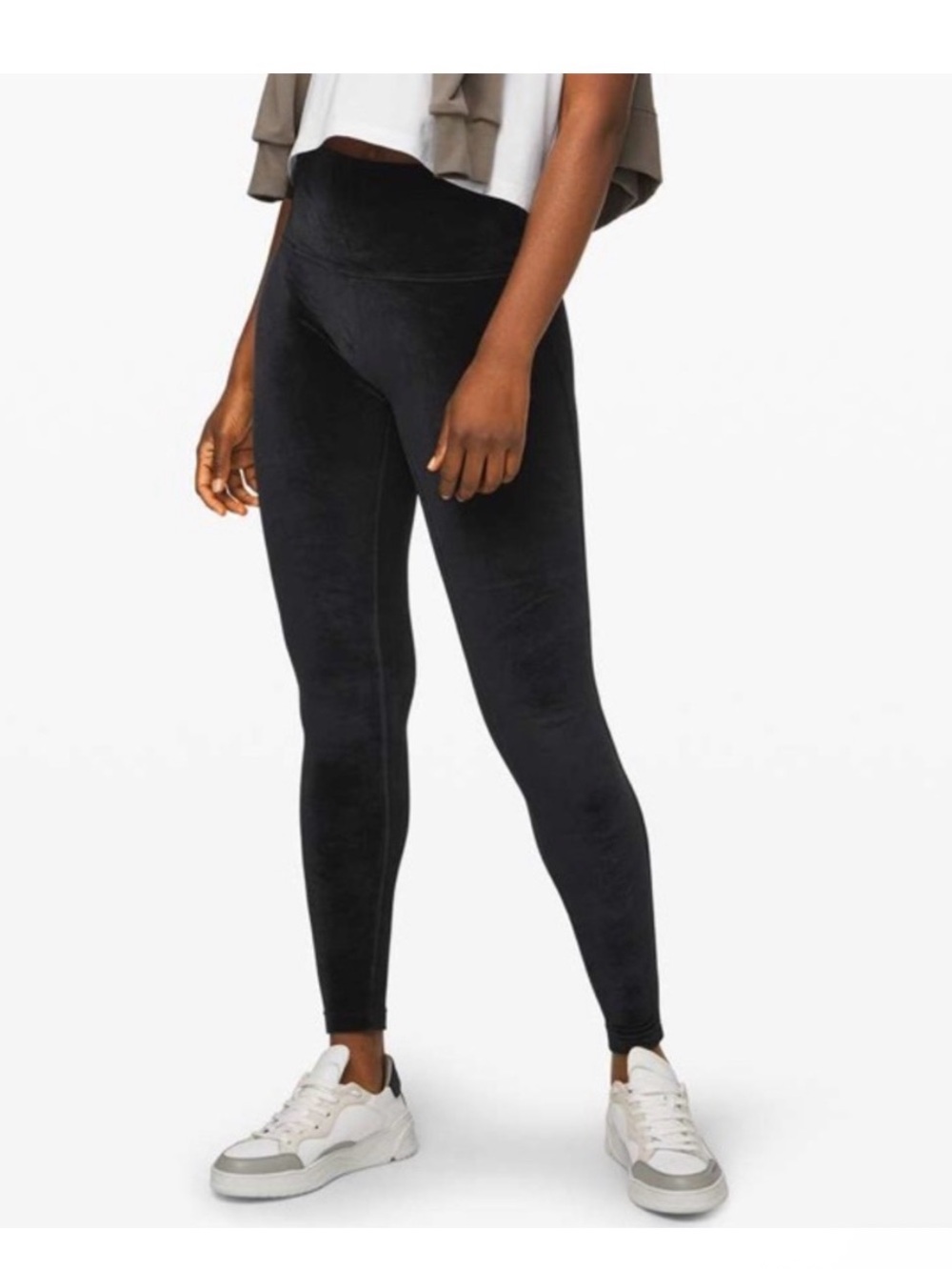 Lululemon Wunder Lounge Black Velvet High-Rise Leggings size 6